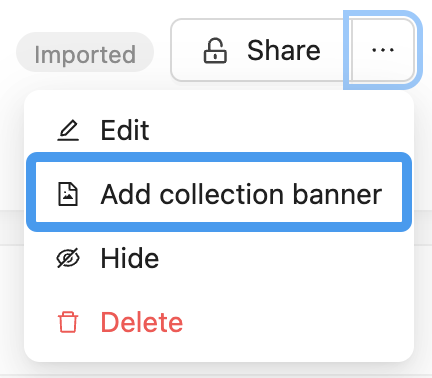 add collection banner.png Add collection banner in the action menu