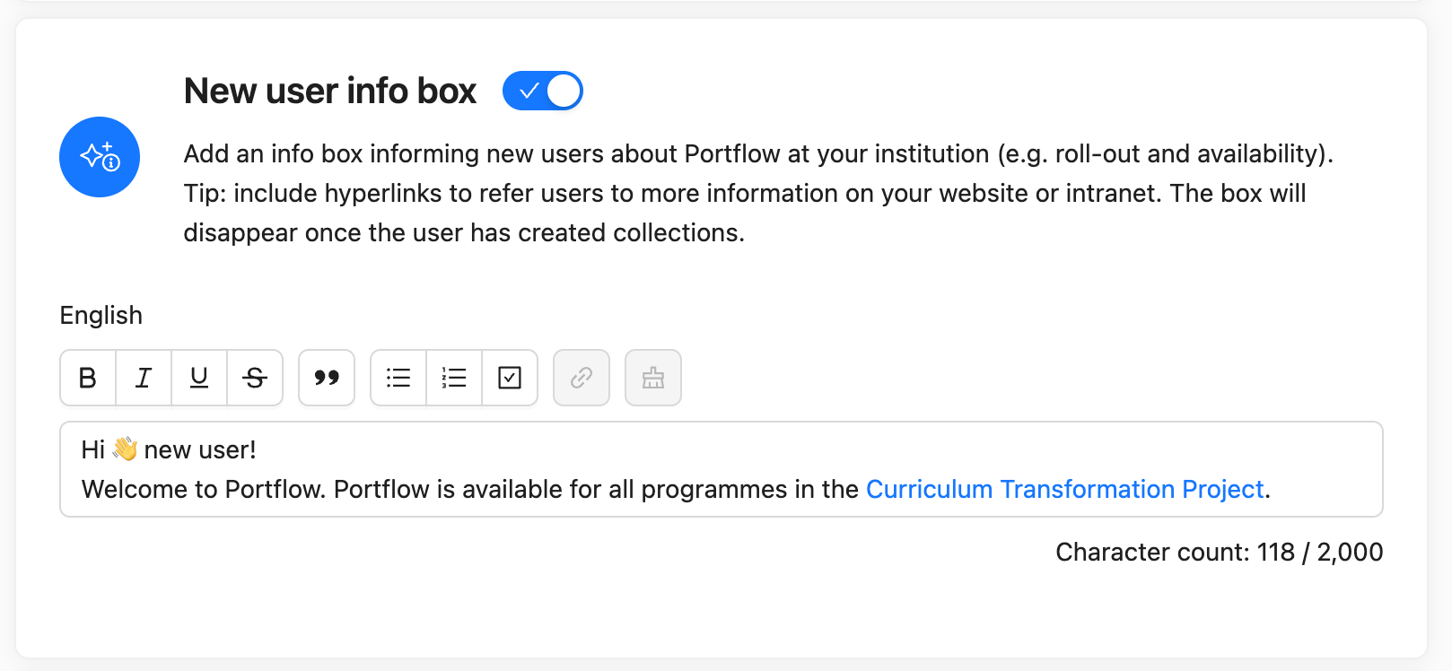 image.png New user info box feature option