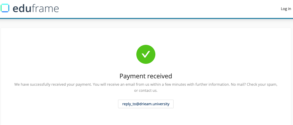 successful payment - authorize.net