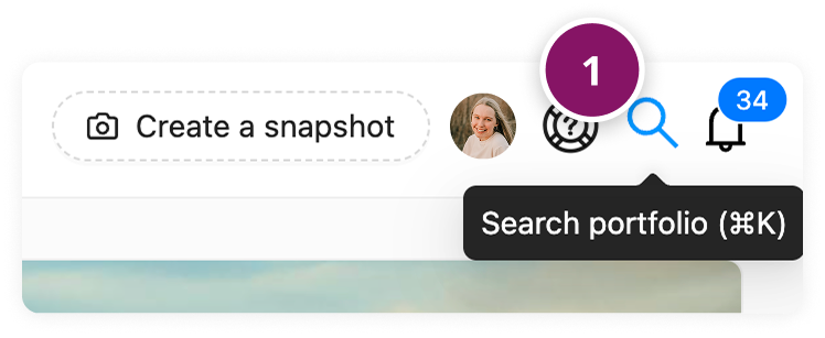 Search-Icon.png Portfolio-wide search icon in the main menu