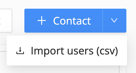 bulk create contacts via csv import button
