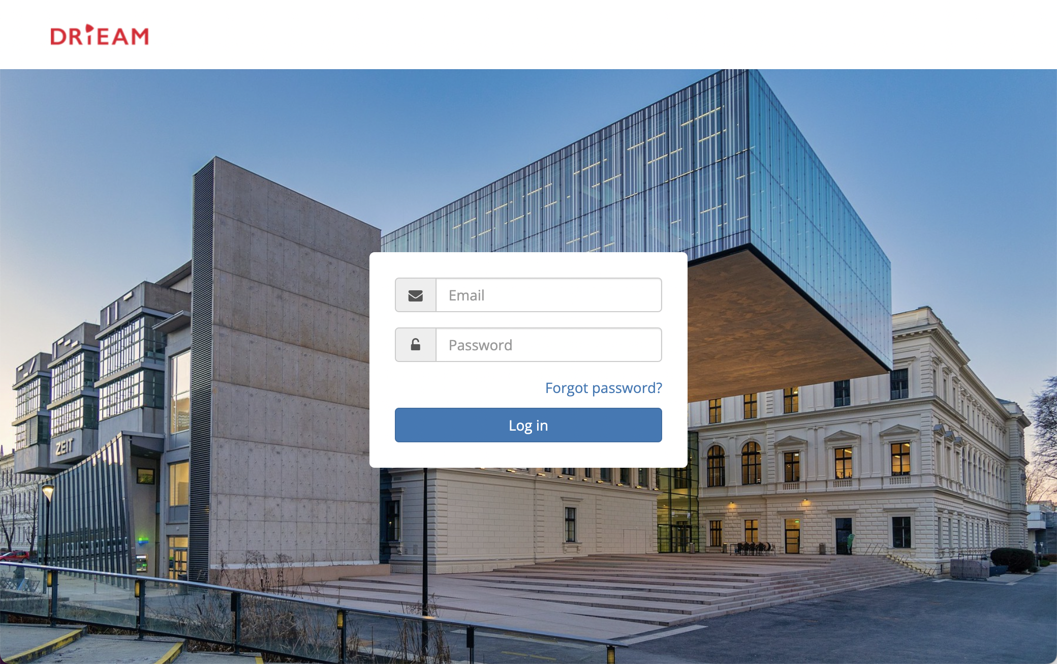 example of how a background image is visible on the eduframe login page
