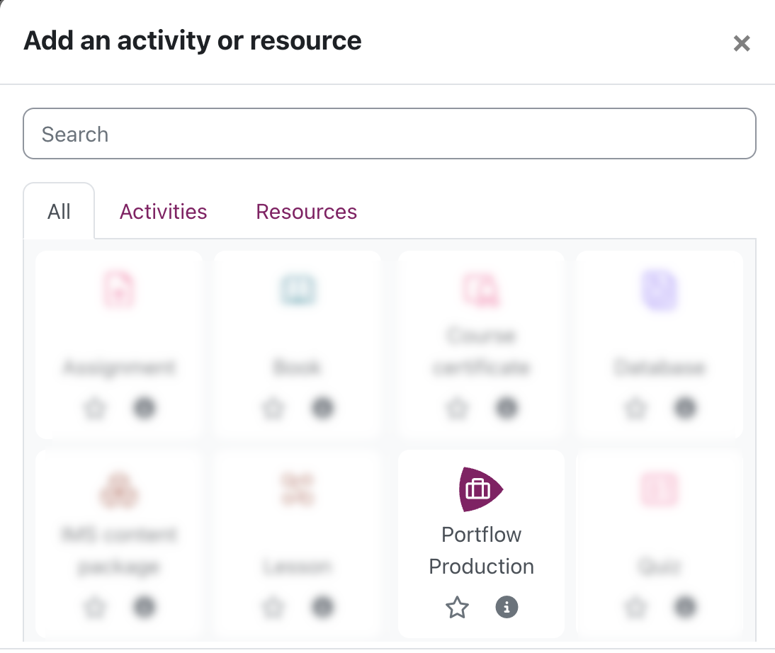 add coaching dashboard moodle.png Add Portflow as activity to a course.