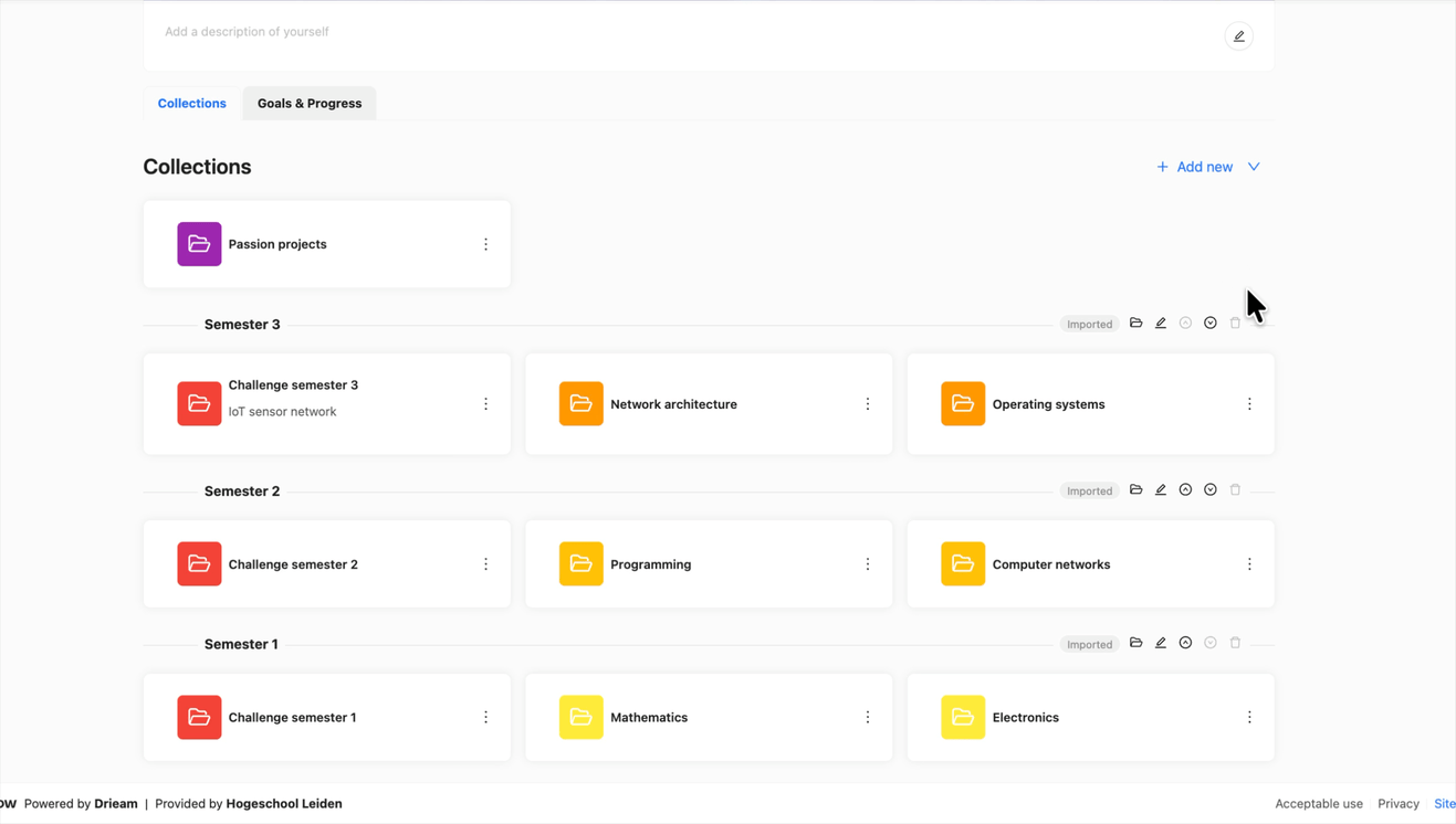sections.gif Adding Sections and Section Actions