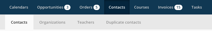 where can i find all contacts in eduframe