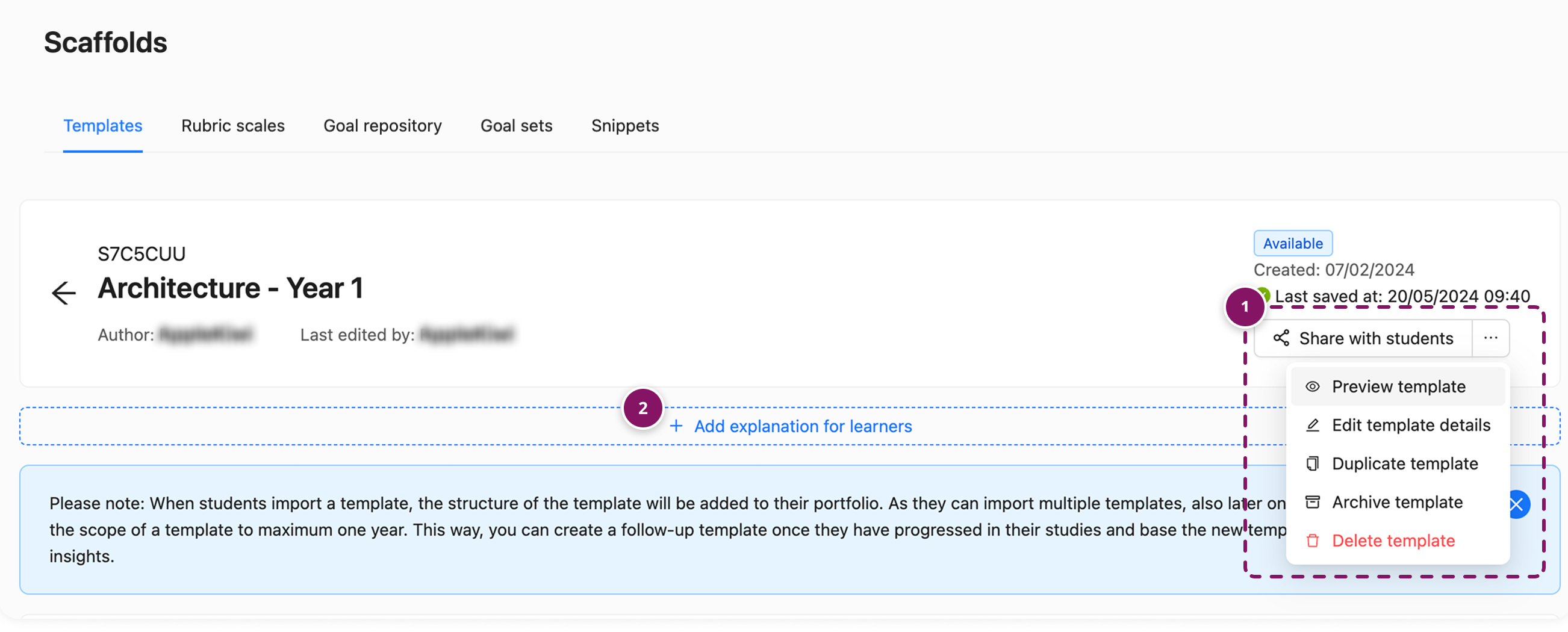 ManageTemplate.png Template actions
