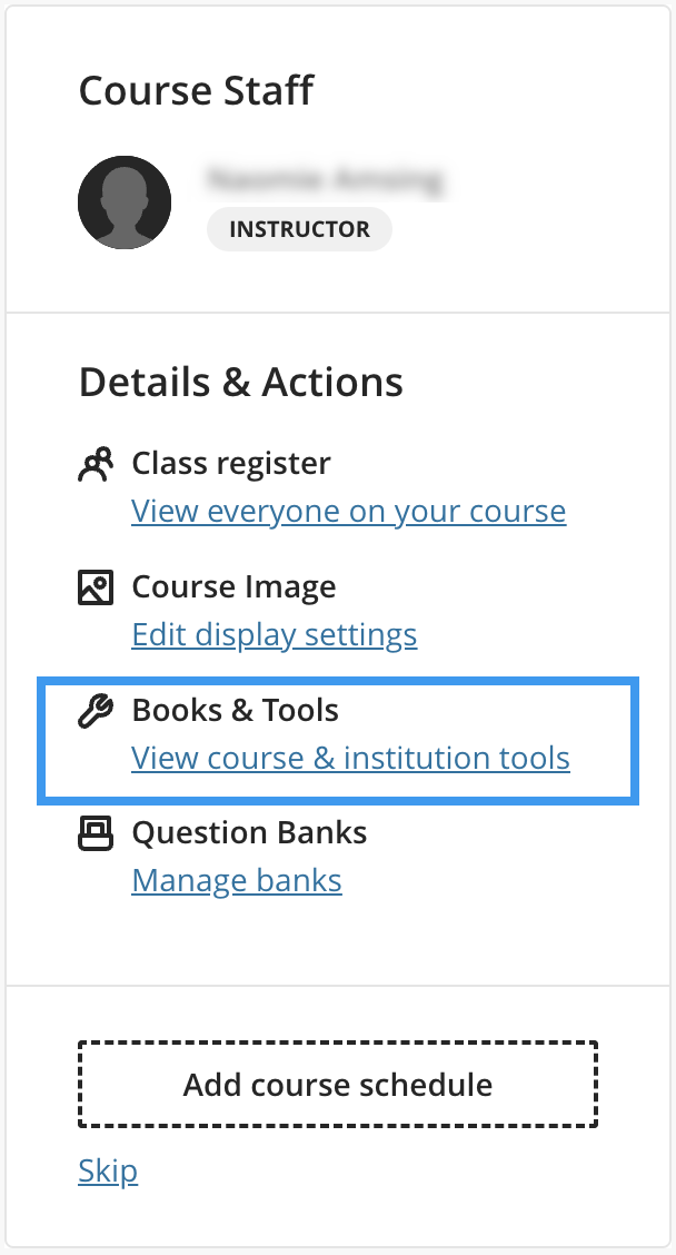 Access the Coaching dashboard in Blackboard
