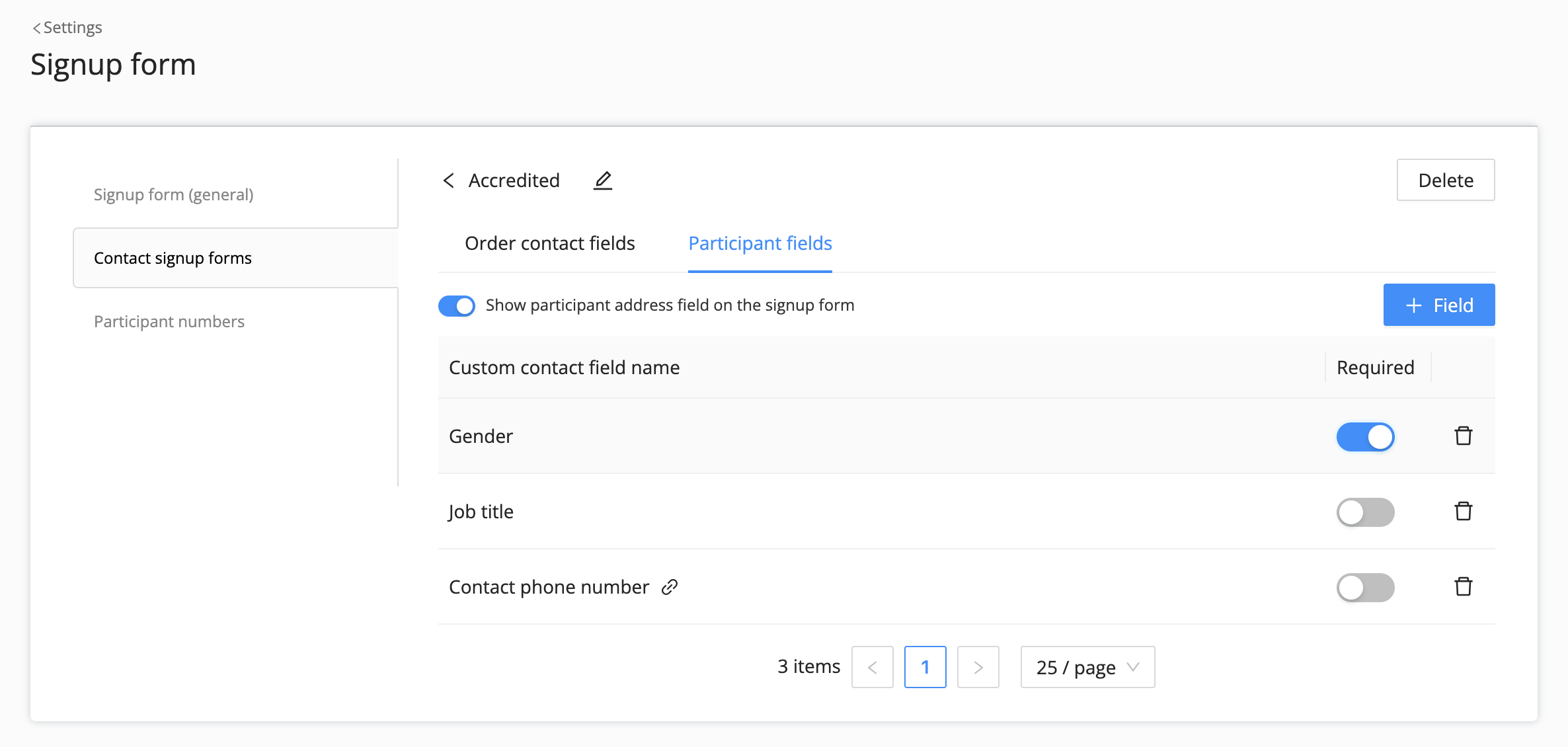 add custom fields to the different signup forms