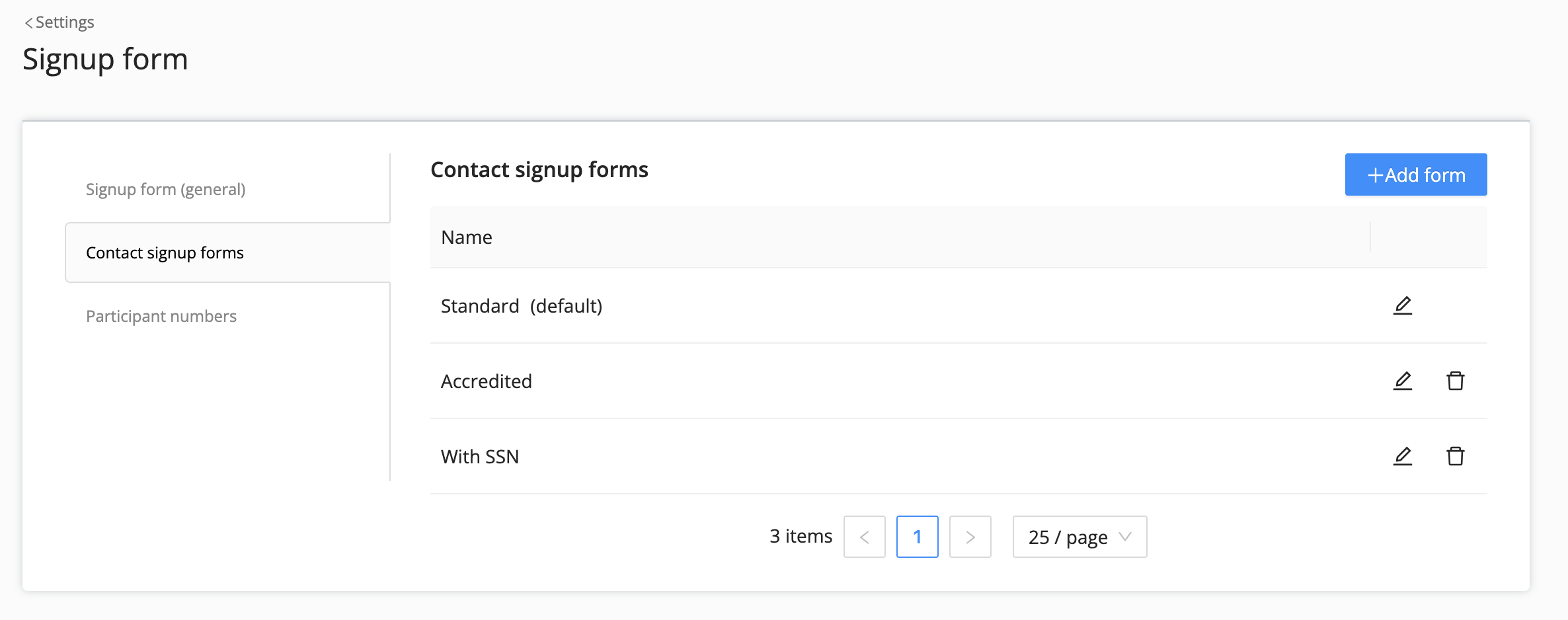 how to create different signup forms in Eduframe