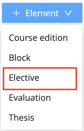 Add elective element to a program