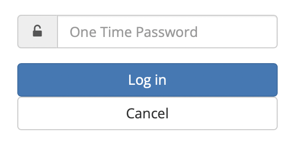 enter 6 digits code in one time password for two-factor authentication