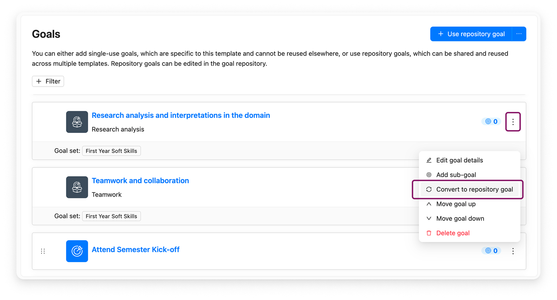 convert.png Converting template-specific goals to repository goals