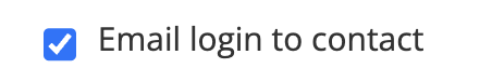 create new contact, email login to contact