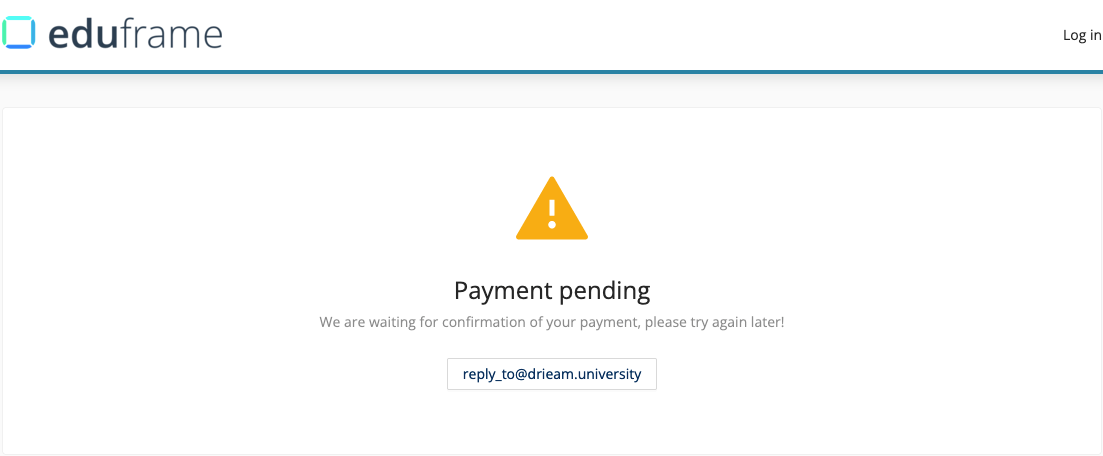pending payment - authorize.net
