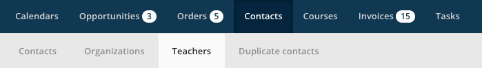 where to find teachers tab in eduframe